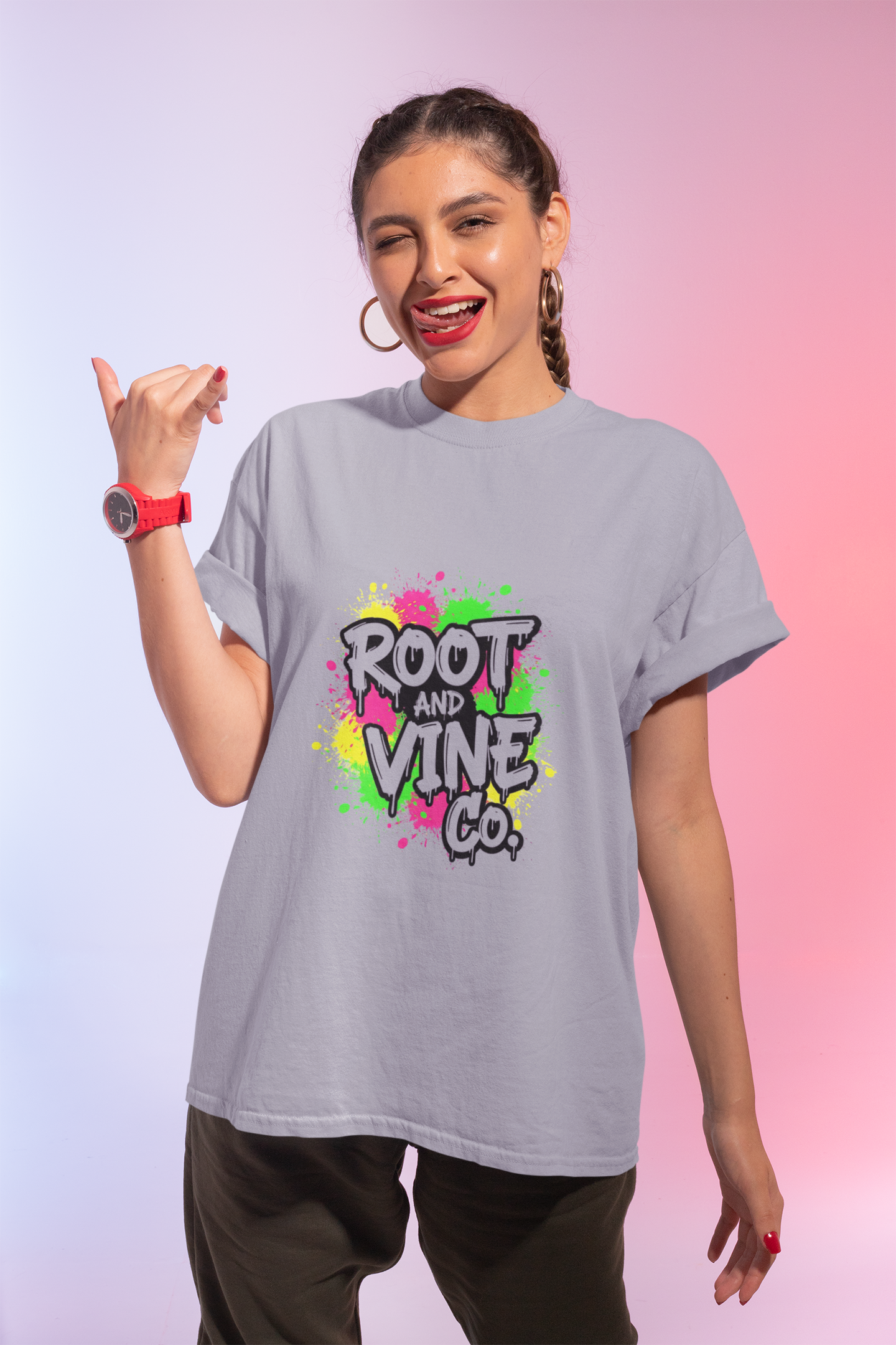 Graffiti Glow Drip Tee (White Pop Edition)